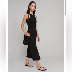 Pixie Market DELILAH BLACK RIBBED TANK DRESS
